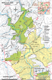 Big Elk Creek Section of White Clay Creek Preserve Map