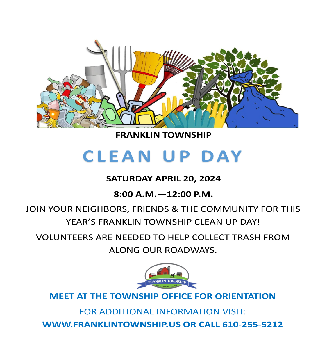 Franklin Township Cleanup Day - April 20, 2024