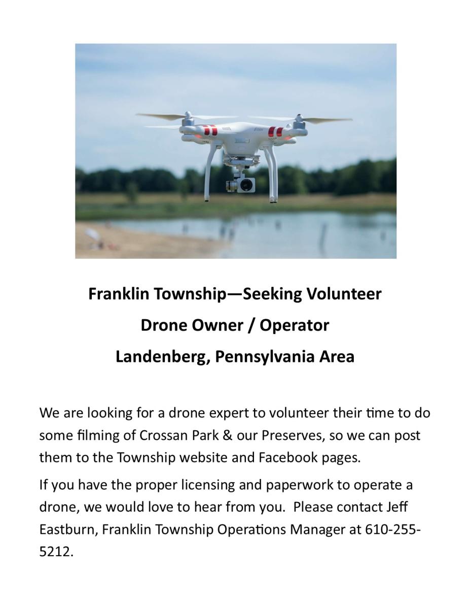 Seeking Drone Volunteer - Expert