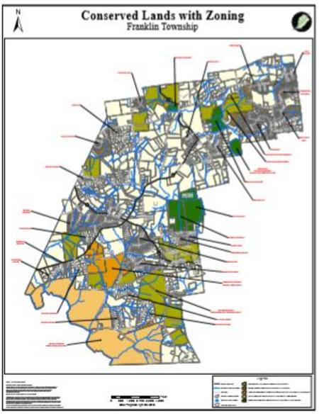Conserved Lands with Zoning Map