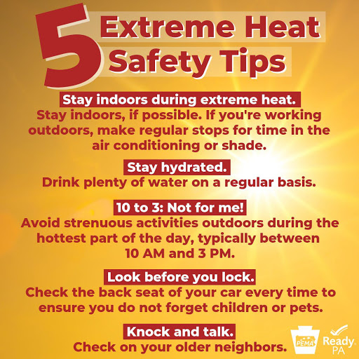 Heat Warning - Safety Tips