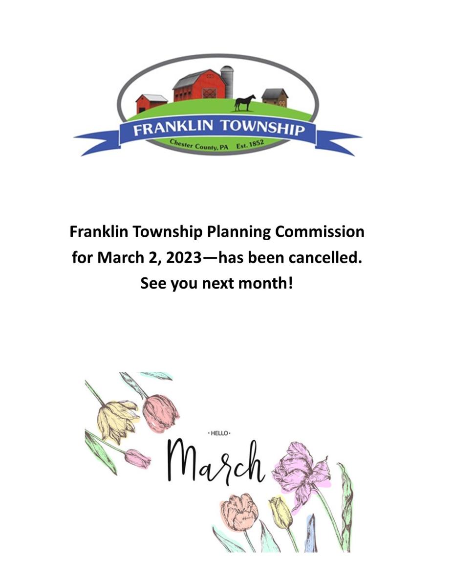 March 2, 2023 Planning Commission Meeting is Cancelled