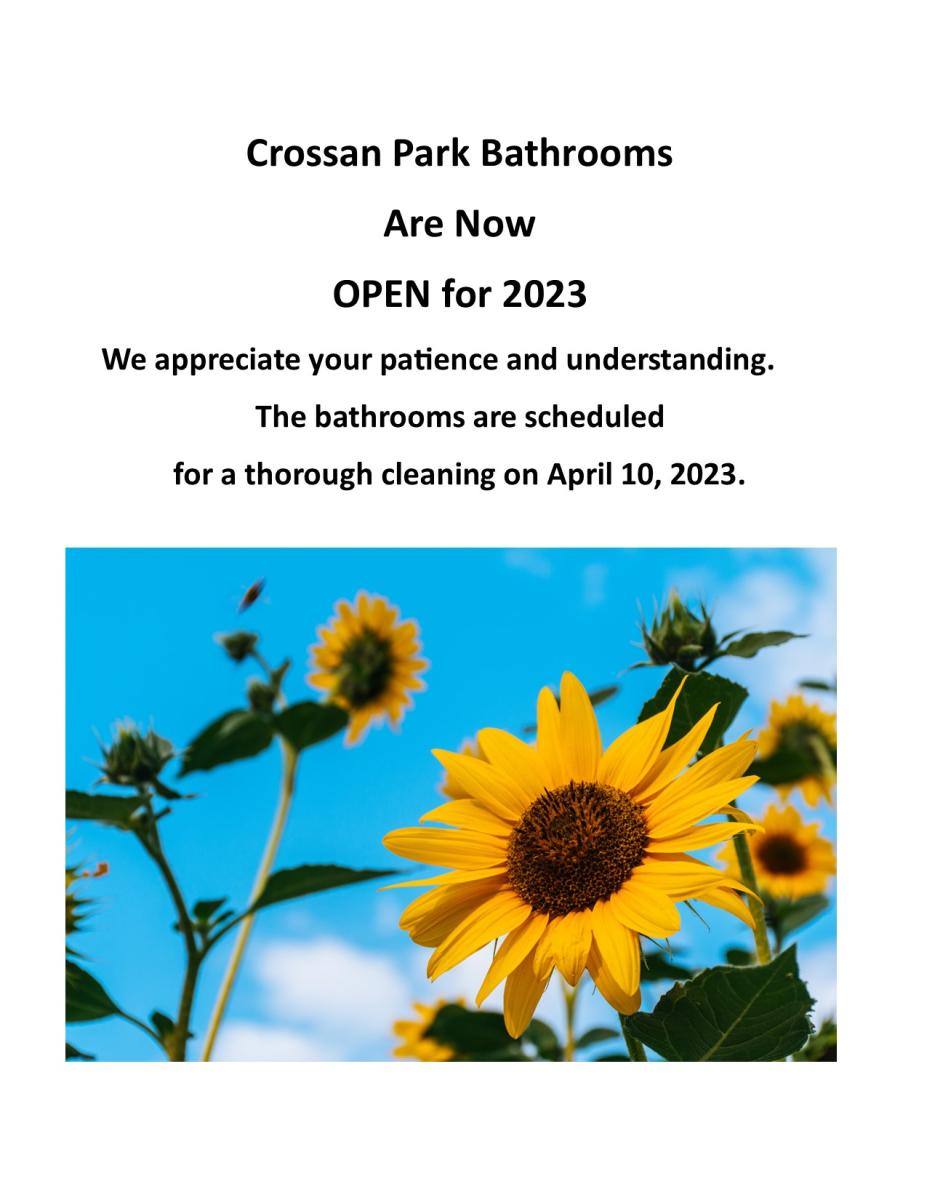 Park Bathrooms Are Open for 2023