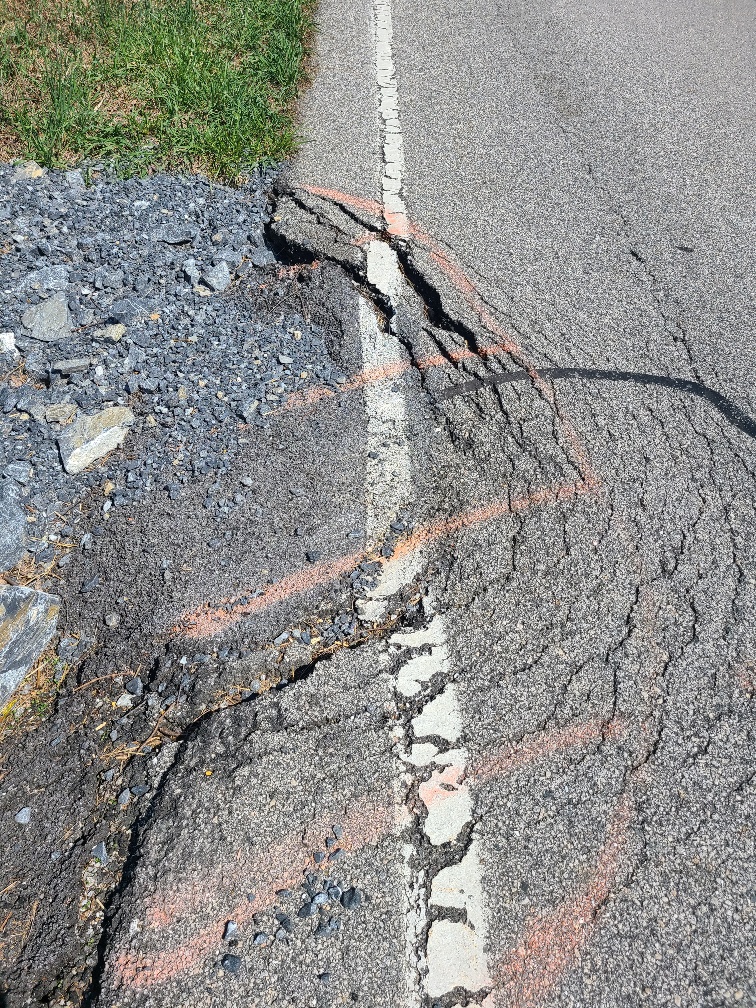 Chesterville Road - Temporary Fix by PENNDOT
