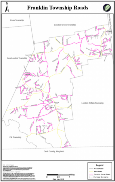 Franklin Township Roads map
